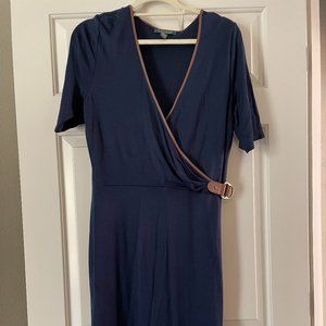 Ralph Lauren Navy Jersey wrap dress sz L